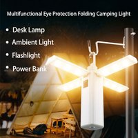 Lampe de Camping portable et Rechargeable, lustre de tente, lampe de poche multifonction Ultra longue durée, lampe à main pliante