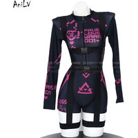 AniLV Anime Mech Warrior Uniform Game Assassin Agent Tight Bodysuit Outfits Punk Cyber AI Robot Cosplay Costume