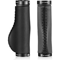 AliExpress West Biking WEST BIKING Soft Leather Bicycle Handlebar Grips Anti-Slip Shock-absorbing Bike Grips With Aluminum Lock Cycling Handle Cover