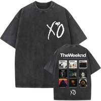 The Weeknd XO Tour 2025 Vintage Washed T Shirt Men's Women Pop Music Short Sleeve T-Shirts Rap Hip Hop Gothic Clothing T-shirts image 4