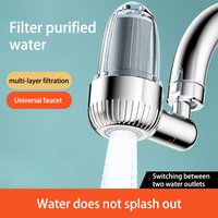 Kitchen Faucet Filter Extender Universal Rotating Water Nozzle Tap Water Filter Anti-splash Bubbler Washable Filter Element