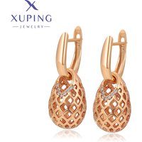 Xuping Jewelry Exquisite Fashion Hollow Simple Gold Color Huggies Earrings for Women Schoolgirl Party Gifts X001261911