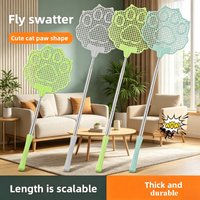 Telescopic Fly Swatter, Cat Paw Design, Effective Tool for Repelling Mosquitoes and Other Insects, Making It Ideal for Home Use
