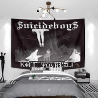 Boutique Suicideboys Kill Yourself Tapestry Flgas Room Living Room Aesthetic Dorm Background Cloth Hippie Wall Hanging Tapestry
