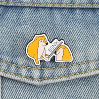 Shiba Inu Enamel Pins Funny Bonk! Dog Memes Brooches Lapel Badges Cartoon Puppy Animals Jewelry Gift for Friends