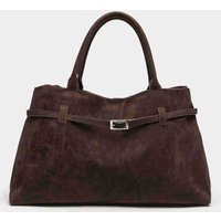 Women's Large Capacity Vintage Tote Bag - Elegant Brown, Structured Snap Closure, Sturdy Handles for Work, Travel, Everyday Use