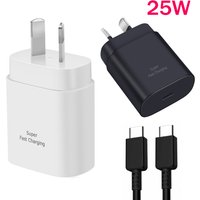 AU Plug For Samsung Note 20 10+ S22 S21 S23 S20 A55 25W Charger Super Fast Charge Usb Type C Pd PPS Quick Charging 1/2M Cable