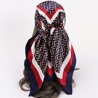 90cm Femme Large Square Silk Scarf for Women New Spring and Summer High-End Korean Style Versatile Thin Scarf Shawl Accessories