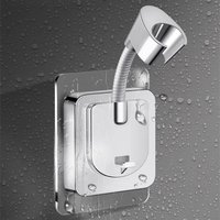 Shower Holder Adjustable Shower Head Holder Nozzle Handheld Holder Punch-Free Multi Angle Rotation Shower Bracket