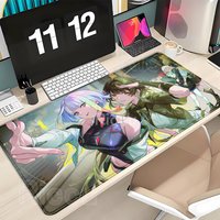 C-Cyberpunk Wuthering Waves PC XXL Lucy Mouse Pad Cabinet Kawaii Keyboard Gaming Rubber HD printing overlock Office Desk Mat