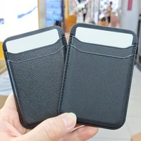 Leather Wallet Magnetic Card Holder For Magsafe iPhone 18 17 16 15 14 Pro Max Carbon Fiber Saffiano Strong Magnet Card Slot Case