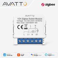 AVATTO Tuya Smart Zigbee Switch Module 2 Way Control, Smart Home 1/2/3/4 Gang Automation DIY Breaker Work for Alexa Google Home