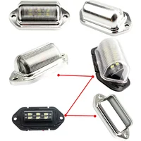 2PCS 6 LED Car License Number Plate Light For SUV Truck Trailer Van Tag Step Lamp White Bulbs Car Products License Plate Lights