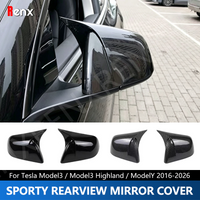 For Tesla Model3 ModelY Model3 Highland 2016-2026+ Rearview Mirror Guard Cover Performance Type Ox Horn Type Tesla Accessories