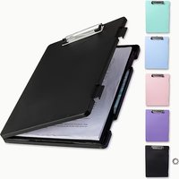 Clipboards with Storage, Plastic Storage Clipboard with Low Profile Clip, Binder Clipboard Folder Side-Opening,Office Supplies