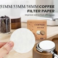 100/400pcs Coffee Filter Paper 51/54/58mm Disposable Secondary Water Filter Papers Espresso Portafilter Accessories Barista Tool