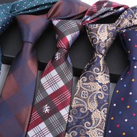 New 11 Colors Skinny 6CM Mens Necktie Polyester Ties For Man Plaids Floral Jacquard Cravat Business Party Corbatas