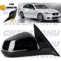 For BMW F10/F18 LCI 520i 528i 535i 550i 2012 2013 2014 2015 2016 Right Side 5 Pins Black Painted Power Fold Mirror Assembly