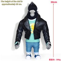 Collectible Johnny the Gorilla Plush Toy in Leather Jacket from the Animated Film 'Sing' at Beijing Movie Park