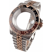 40mm Two Tone Rose Golden Mens Watch Case for SUB GMT Watch Mod NH34A NH35A NH36 NH70 NH38 NH39 ETA 2824 Glidelock System Clasp