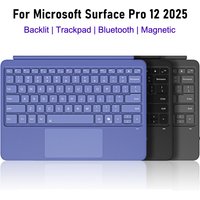 Backlight Bluetooth Keyboard For Microsoft Surface Pro 12 Inch,Keyboard Trackpad For Microsoft Surface Pro Copilot+ PC 12" 2025