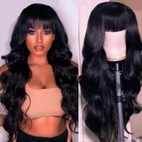 Big waves black synthetic wig for party, Halloween cosplay wig, daily wig, high-temperature hair accessory wig set
