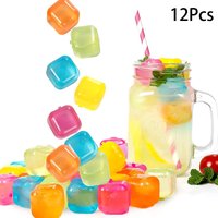 12Pcs/Set Whisky Reusable The Summer Wear-resistant Rocks Cubes Plastic Accessories