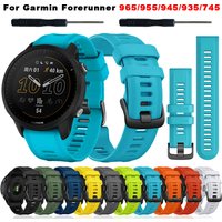 Sports Silicone Watch Strap For Garmin Forerunner 965 955 Solar 945 935 745 Strap Watch Band 22mm Replacement Wristband Bracelet