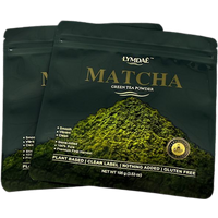 High-end Custom MATCHA Packaging Bag 100% Pure Natural Organic Matcha Powder 100g/Bag Aluminum Foil Self Sealing Multi-purpose