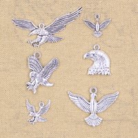 Charms Animal Eagle Hawk Antique Silver Color Pendants DIY Crafts Making Findings Handmade Tibetan Jewelry
