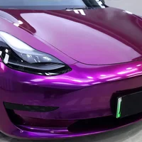 Car Wrapping Film Metal Paint Purplre Car Sticker Color Change Vinyl Film PET Bubble Free Decals PVC Sticker Car Accessories