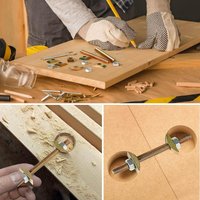 10 PCS Countertop Connector,Table Top Fasteners Copper Color Steel Miter Draw Bolt Countertop Flip Connector
