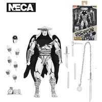 NECA 54542 Toys Teenage Mutant Ninja Turtles Action Figure Foot Assassin Black and White 18 cm Original Model Doll TMNT Gift