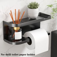 Multifunctional Wall Mounted Paper Towel Holder Plastic Storage Rack For Bathroom Toilet Roll Kitchen Seasoning Bottle