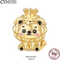 925 Sterling Silver Cute Pet Animal Lion King Pendant DIY Jewelry Beads for Women Bangle Bracelet Necklace Birthday Party Gifts