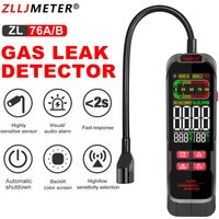 ZL76B Gas Leak Detector Buzzer Alert LCD Display Combustible Gas Detector Temperature Humidity Gas Analyzer Electric Tester Tool