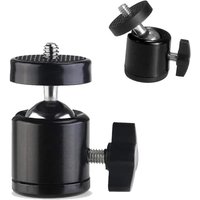 Hot Shoe 1/4 Screw Hole Tripod Mount Camera Head Adapter Ball Head with Lock LED Light Flash Bracket Holder For DSLR DV Cameras