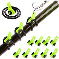 JOOYOO 10pcs/lot Fishing Rod Pole Hook Keeper - Securely Silicone Ring Iso Hold Bait Lures and Jigs for Safe and Easy Fishing