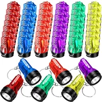 12/24Pcs Glow Flashlight with Keychain Birthday Party Valentine's Day Wedding Guest Carnival Gift Easter Pinata Gift Bag Filler