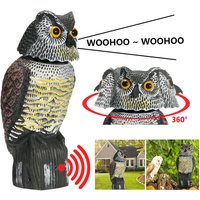 Realistic Bird Repeller Owl Decoy Scarecrow Scares Birds Owl Prowler Decoy Protection Repellent Pest Control Scarecrow Garden