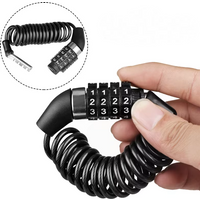AliExpress MPPMCK Motorcycle Bicycle Anti-Theft Chain 4-Digit Password Combination Helmet Lock Safety Portable Cable Lock Durable Wire Rope