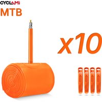 AliExpress 10 PCS TPU Material Ultralight Bike Inner Tube MTB 26 27.5 29 Inches Bicycle Tire 45 65mm French Valve Tyre Repair Tools CYCLAMI