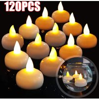 LED Flameless Floating Candle Battery Operated Waterproof Flash Tealights Candles Light For Pool SPA Bathtub Wedding Party Decor