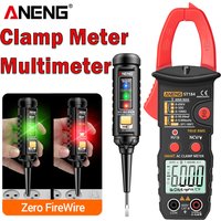 ANENG Clamp Meter Multimeter Digital AC/DC Voltage High Precision ST184+B15 Induction Tester Pen Home/Electrician Detection Tool
