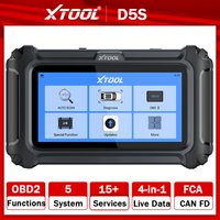XTOOL D5S Car OBD2 Scanner 5 System Diagnostic Tool Auto VIN for Engine OIL ABS SRS with 16 Reset Function Lifetime Free Updates