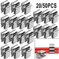 50/20 Pcs Solar Panel Wire Clip For 2x6mm Stainless Steel Cable Trailer Photovoltaic Clamps Clip Organizer For PV Wiring Boat