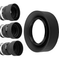 Three Way Rubber Collapsible Camera Lens Hood for Digital Film Camera Lens 49mm 52mm 55mm 58mm 62mm 67mm 72mm 77mm