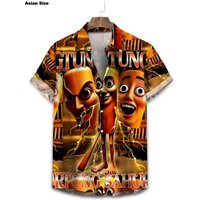 Funny AI Gag Gifts Tung Tung Tung Sahur 3D Printed Hawaii Shirts For Men Clothes Support Custom Beach Shirt Party Blouses Tops