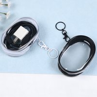 Transparent Mini Zipper Storage Bag Portable Clear Charging Cable Keychain Organizer Bag Waterproof Cosmetic Bag Coin Purse