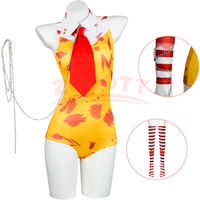 Halloween Anime Cosplay Costume Women Sexy Spoof Clown Fancy Dress Masquerade Theme Party Dress Up Carnival Stage Jumpsuit